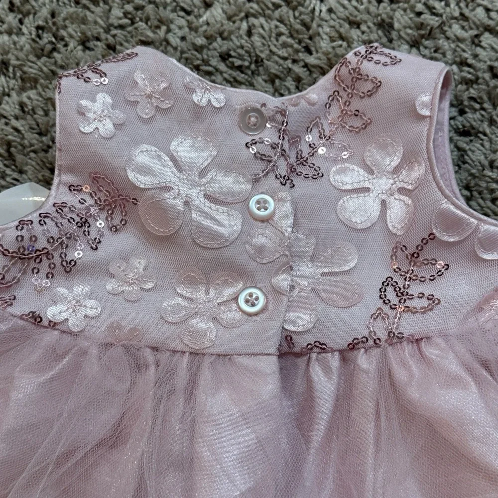 Emma Rose Pink Tulle Baby Party Wedding‎ Holiday Dress 3-6M NWT